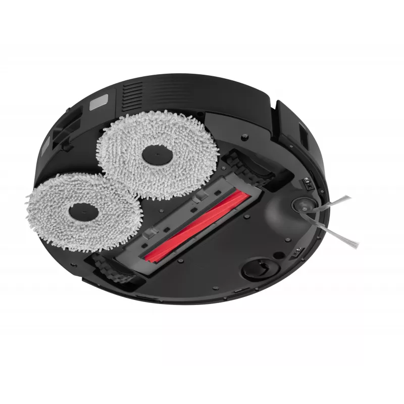 Roborock Q Revo L – apvalus robotas dulkių siurblys su šluostymu, 0,33 L dulkėms, 2,7 L bazė, 180 min veikimo, 5200 mAh, juodas