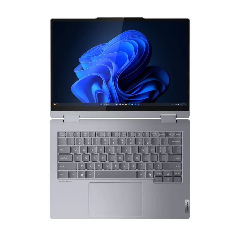 Hibridinis nešiojamas kompiuteris Lenovo ThinkBook 14 2-in-1 G5 IAU – 14 colių WUXGA, Intel Core Ultra 5 225U, 16 GB RAM, 512 GB SSD, Windows 11 Pro, pilka