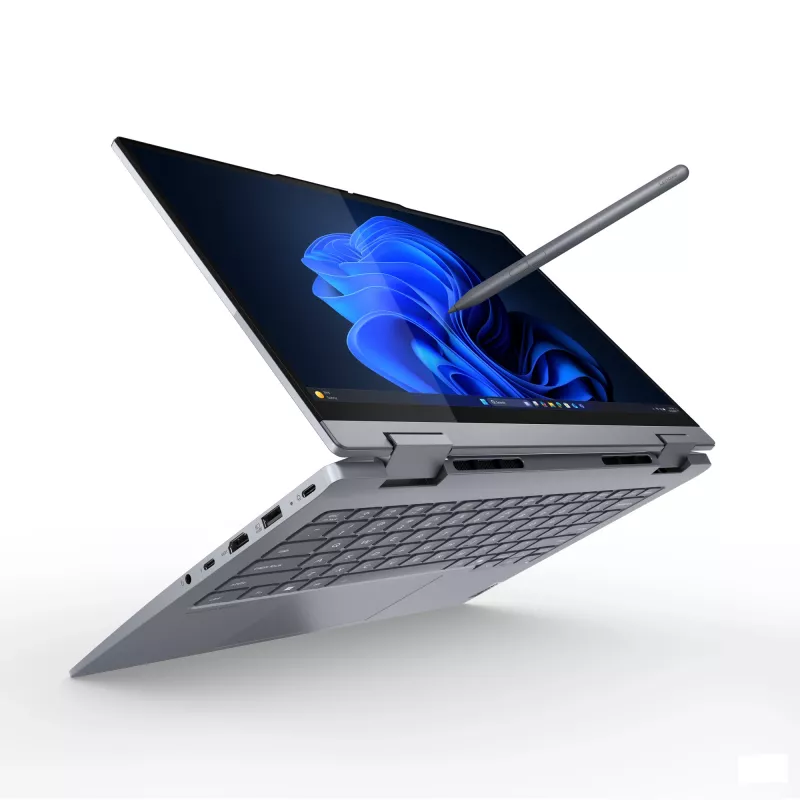 Hibridinis nešiojamas kompiuteris Lenovo ThinkBook 14 2-in-1 G5 IAU – 14 colių WUXGA, Intel Core Ultra 5 225U, 16 GB RAM, 512 GB SSD, Windows 11 Pro, pilka