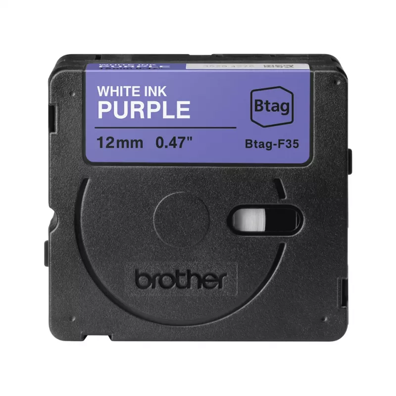 Etikečių juostelė Brother BTAG-F31 Juoda ant violetinės 1,2 cm 4 m