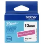 Juostelė etikečių spausdinimui Brother BTAG-P35 balta ant rožinės 1,2 cm 4 m