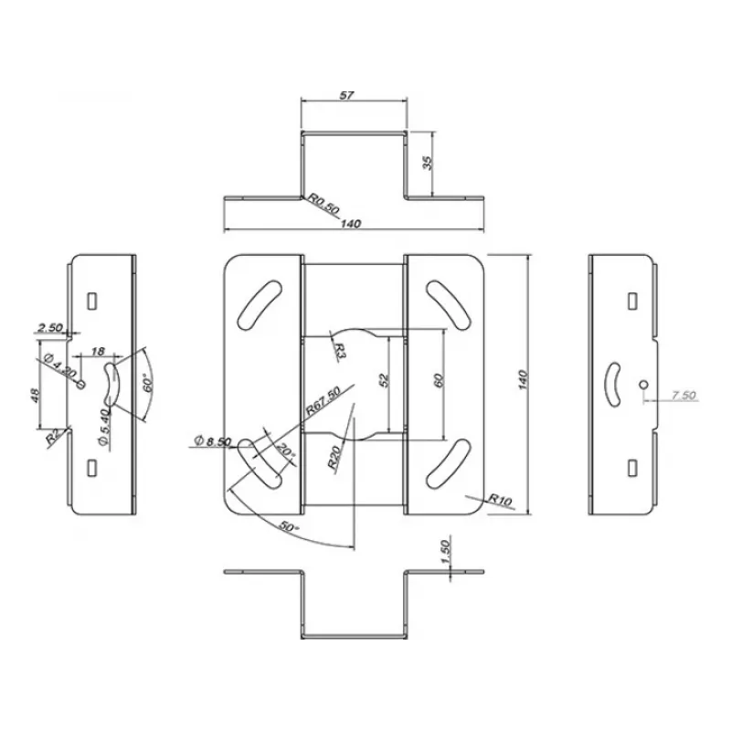 Multibrackets M Universal Projector Ceiling Mount 900-1600 su Fine Tune