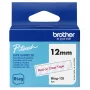 Lipnių etikečių juostelė Brother BTAG-132 raudona ant skaidraus 1,2 cm 4 m