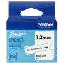 Brother BTAG-231 lipni juostelė etiketėms, juoda ant baltos, 1,2 cm, 4 m