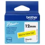 Juosta etiketėms Brother BTAG-631 juoda ant geltonos 1,2 cm 4 m
