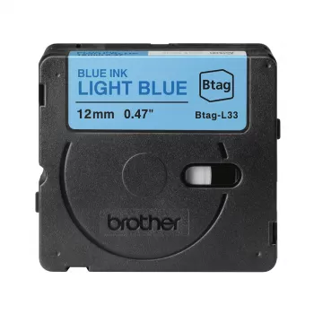 Juostelė etiketėms Brother BTAG-L33 Mėlyna ant šviesiai mėlynos 1,2 cm 4 m