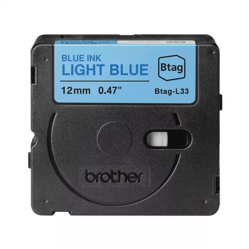 Juostelė etiketėms Brother BTAG-L33 Mėlyna ant šviesiai mėlynos 1,2 cm 4 m