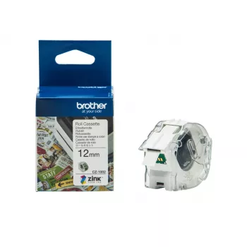 Nepertraukiama etikečių juosta Brother CZ-1002 1,2 cm x 5 m rašaliniam spausdinimui