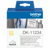 Brother DK-11234 lipnios etiketės lankytojų ženkleliams, balta, 260 vnt.