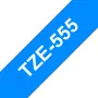 Laminuota juosta Brother TZe555 24mm balta ant mėlynos