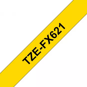 Brother TZE-FX621 etikečių juosta Juoda ant geltonos