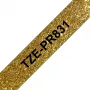 Brother TZE-PR831 juostelė etiketėms spausdinti, juoda ant auksinio