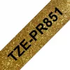 Brother TZE-PR851 juostelė etiketėms spausdinti, juoda ant auksinės