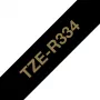 Brother TZE-R334 juostelė etiketėms Auksas ant juodo