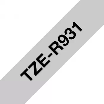 Brother TZE-R931 juostelė etiketėms spausdinti Juoda ant sidabrinės