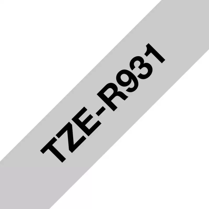 Brother TZE-R931 juostelė etiketėms spausdinti Juoda ant sidabrinės