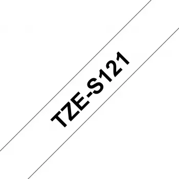 Brother TZE-S121 laminuota etikečių juosta 9 mm x 8 m