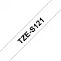 Brother TZE-S121 laminuota etikečių juosta 9 mm x 8 m