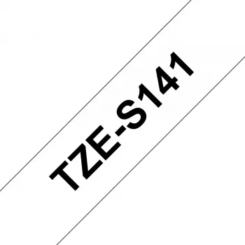Brother TZE-S141 lipni juosta etiketėms, 18 mm x 8 m, itin tvirtas lipnus sluoksnis