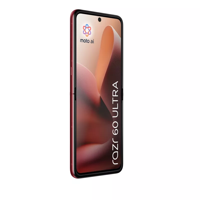 Motorola razr 60 ultra 17.7 cm (6,96 colio) sulankstomas išmanusis telefonas su dviguba SIM kortele, Android 15, 5G, USB Type-C, 16 GB RAM, 512 GB atminties, 4700 mAh, bordo spalvos