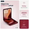 Motorola razr 60 ultra 17.7 cm (6,96 colio) sulankstomas išmanusis telefonas su dviguba SIM kortele, Android 15, 5G, USB Type-C, 16 GB RAM, 512 GB atminties, 4700 mAh, bordo spalvos