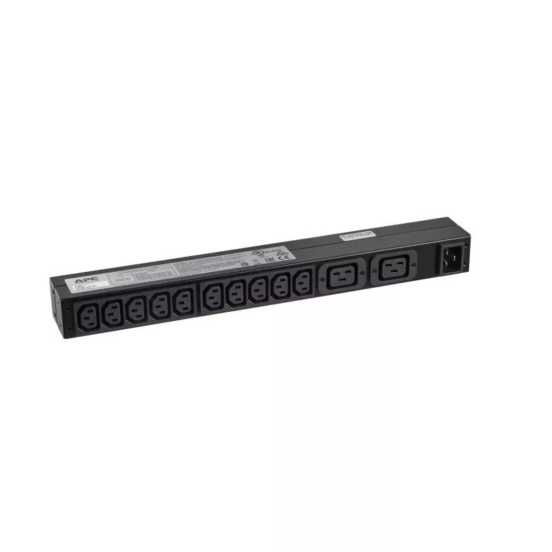 APC Rack PDU Basic 1U 16A 230V maitinimo skirstytuvas su 12 lizdų (0U/1U) juodas