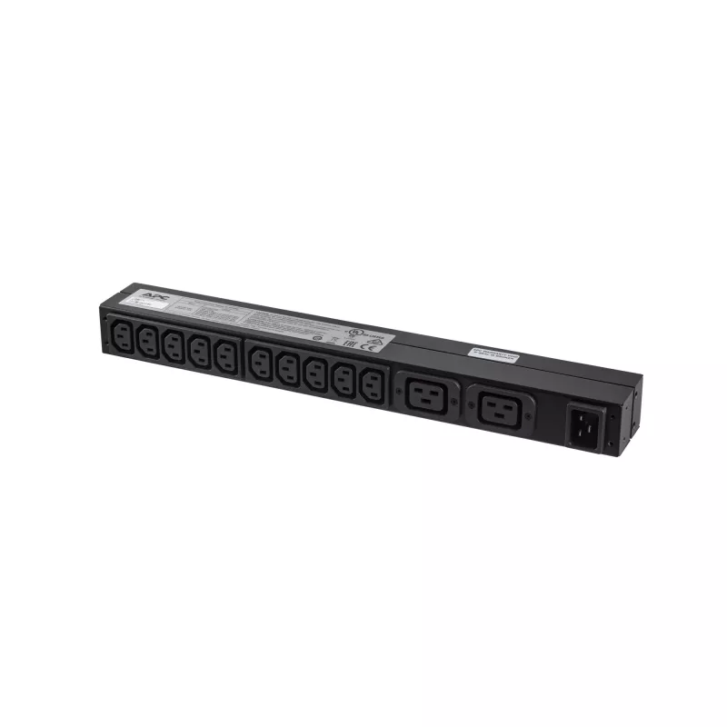 APC Rack PDU Basic 1U 16A 230V maitinimo skirstytuvas su 12 lizdų (0U/1U) juodas