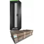 APC Easy Rack ER6202FP1 stovas 42U, juodas, su stogu, ratukais, kojelėmis, 4 kronšteinais ir šoninėmis plokštėmis, be dugno, 1991 x 600 x 1000 mm