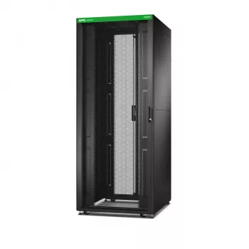 APC Easy Rack 42U stovas juodas su stogu, ratukais, kojelėmis, 4 kronšteinais ir šoninėmis plokštėmis, be dugno, 1991x800x1000 mm