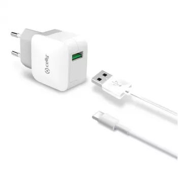 Celly TCUSBTYPEC universalus mobiliojo įrenginio kroviklis, baltas, USB