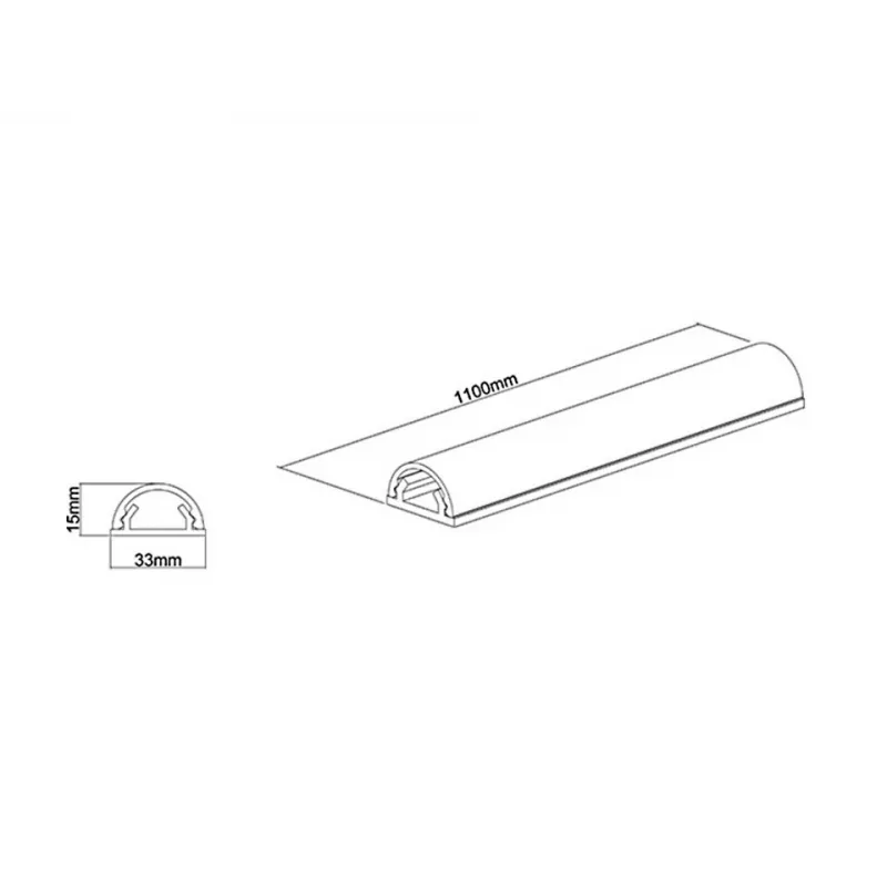 Multibrackets M Universal aliumininis kabelių kanalas 33 mm pločio, 1100 mm ilgio, metalinis
