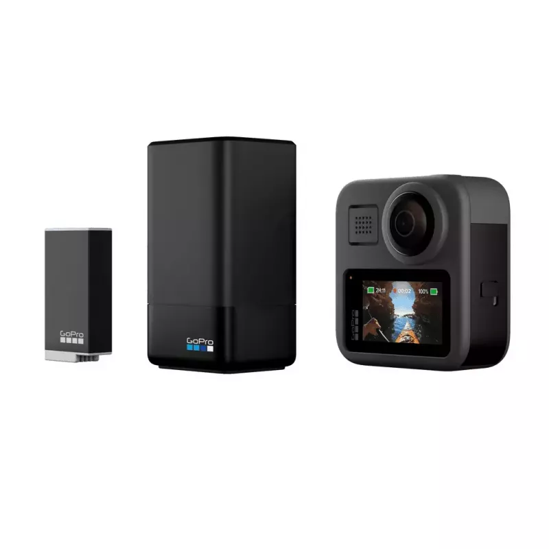 GoPro MAX dvigubas įkroviklis + Enduro baterija MAX