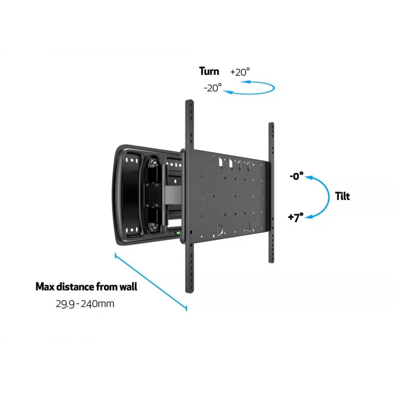 Laikiklis televizoriui Multibrackets M VESA Super Slim Tilt & Turn