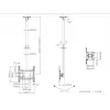 Multibrackets M Public Ceilingmount Medium Single lubų laikiklis, 81,3–116,8 cm (32–46 colių), maks. 70 kg, VESA nuo 100x100 iki 400x400, pasvirimas nuo -5 iki +15°, juodas