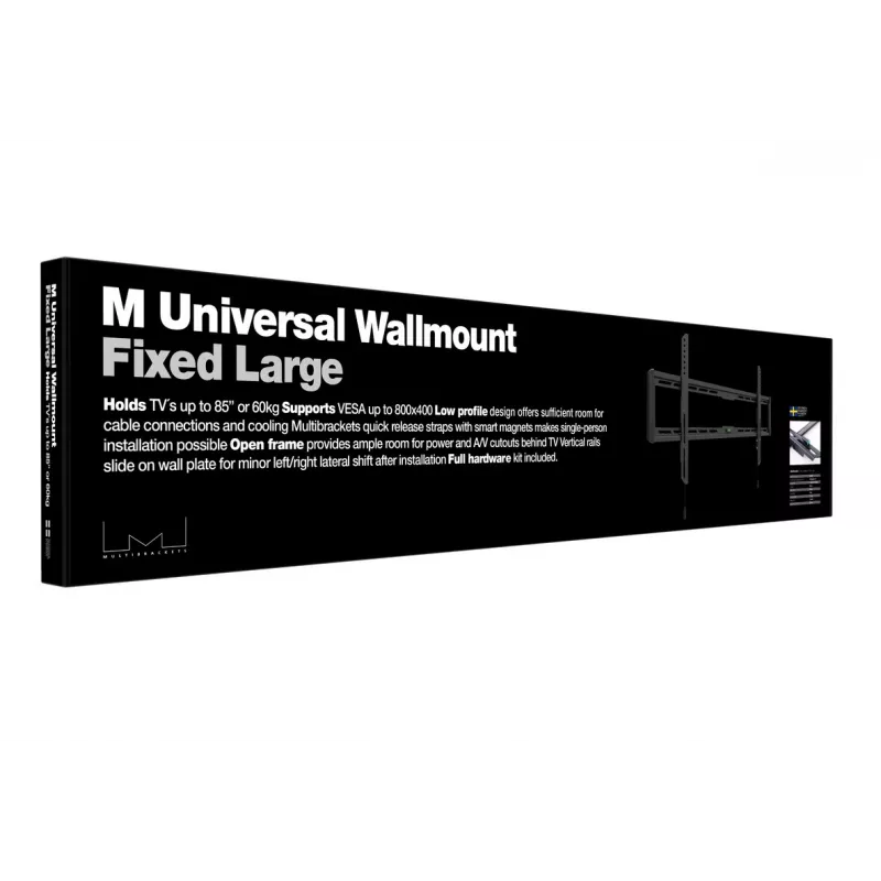 Multibrackets M Universal Wallmount Fixed Large Juoda – sieninis laikiklis televizoriui