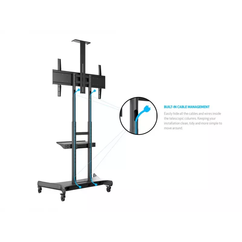 Multibrackets M Public Floorstand Basic 180 stovas su lentyna ir kameros laikikliu
