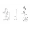 Multibrackets M Public Floorstand Basic 180 stovas su lentyna ir kameros laikikliu