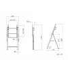 Multibrackets M Tilt and Roll Easel mobilus stovas ekranams, juodas, iki 50 kg