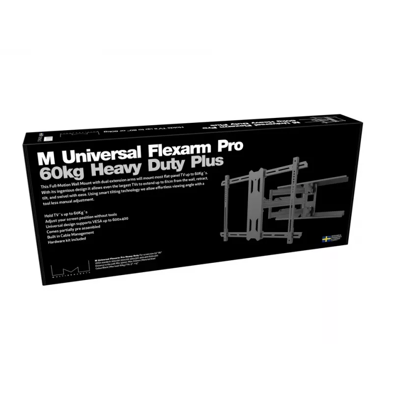 Laikiklis televizoriui Multibrackets M Universal Flexarm Pro 60 kg sunkusis juodas