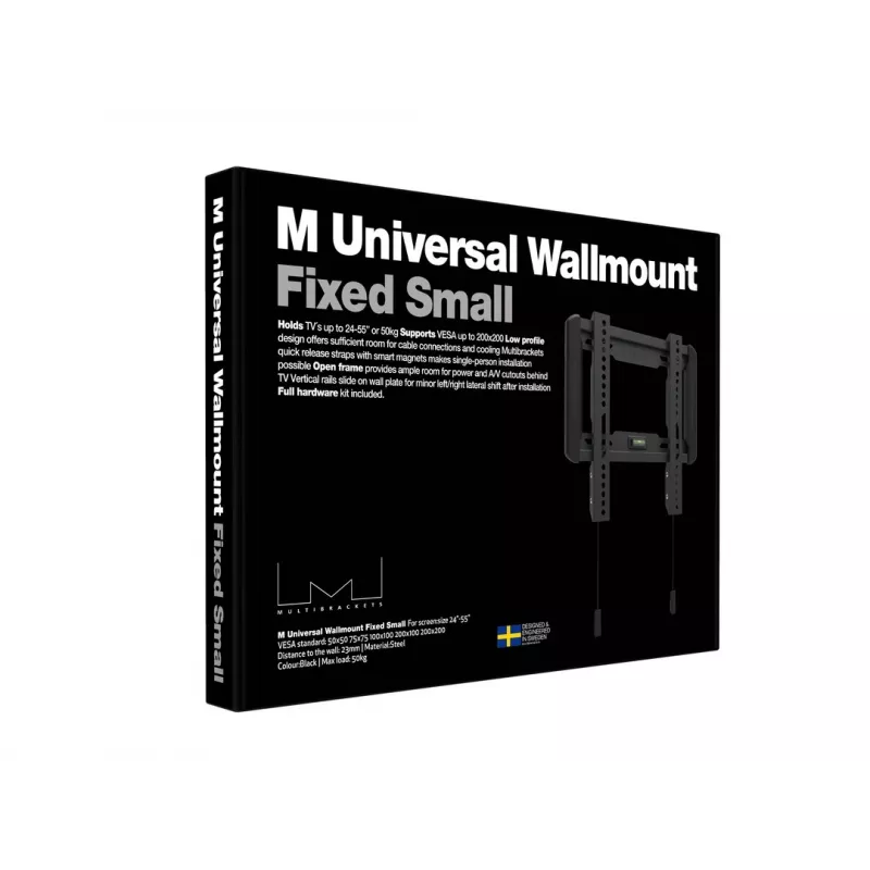 Multibrackets M Universal Wallmount Fixed Small Black – Pritaikomas fiksuotas sieninis laikiklis televizoriui