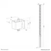 Neomounts ADS06-133BL kabelių kanalas su magnetiniu dangteliu, juodas