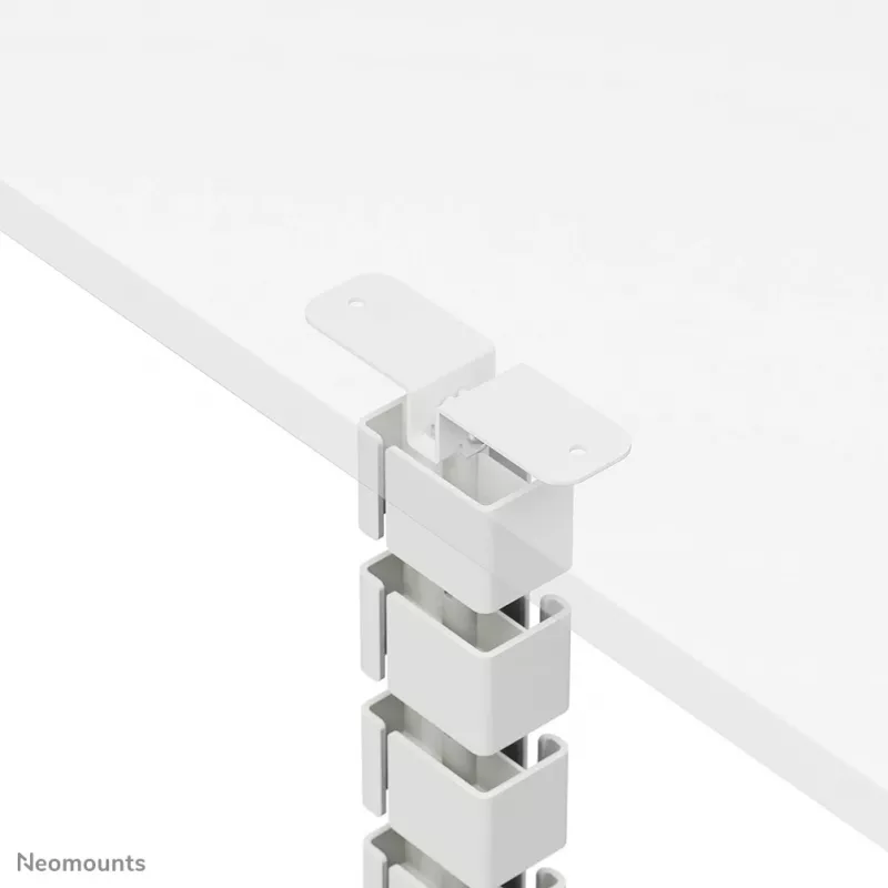 Kabelių dangtelis Neomounts ADS06-133WH baltas magnetinis, varžtais tvirtinamas prie stovimo/sėdimo stalo rėmo