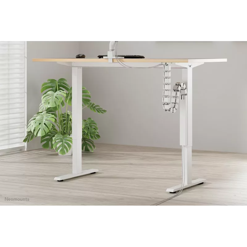 Kabelių dangtelis Neomounts ADS06-133WH baltas magnetinis, varžtais tvirtinamas prie stovimo/sėdimo stalo rėmo