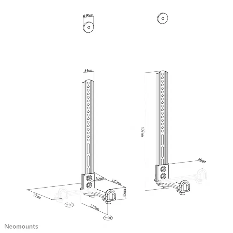 Neomounts AWL29-650BL1 laikiklis videobarams / soundbarams VESA – iki 15 kg – universalus