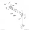 Neomounts FPMA-D960G monitorio rankena 10-30 colių
