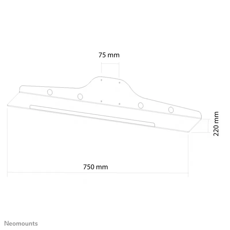 Neomounts KEYB-V100 lentynėlė klaviatūrai ir pelei - 75 cm