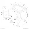 Neomounts MED-M200 mobilus multimedijos vežimėlis aliuminis baltas 1080 mm