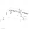 Monitoriaus laikiklis trims ekranams Neomounts NM-D775DX3WHITE