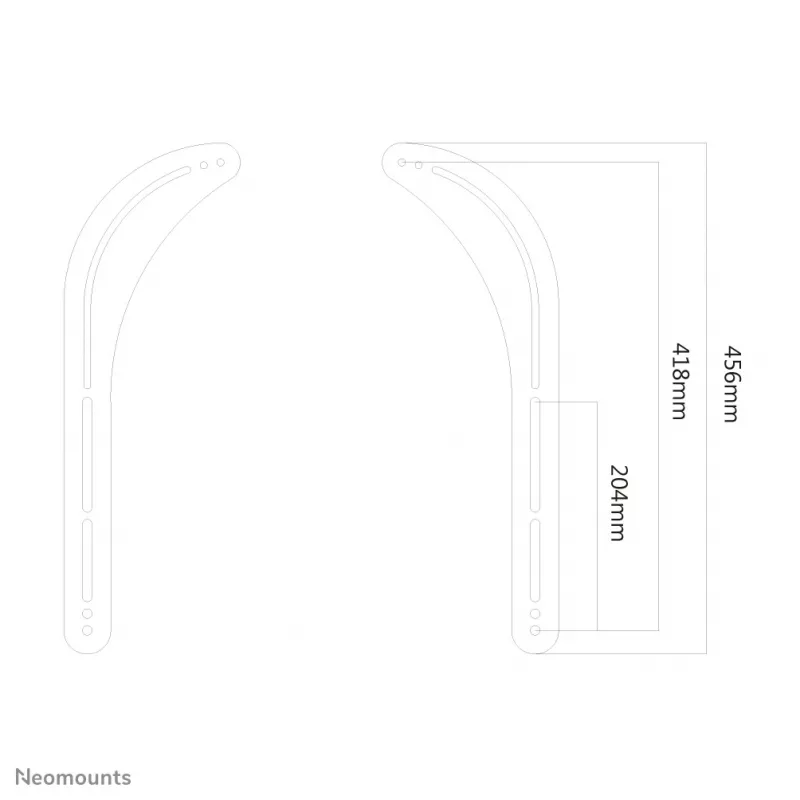 Neomounts NM-USP100BLACK laikiklis Sonos garsiakalbiui – iki 15 kg – montavimas prie ekrano