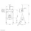 Neomounts NS-M1500BLACK mobilus televizoriaus stovas 32-65 col.